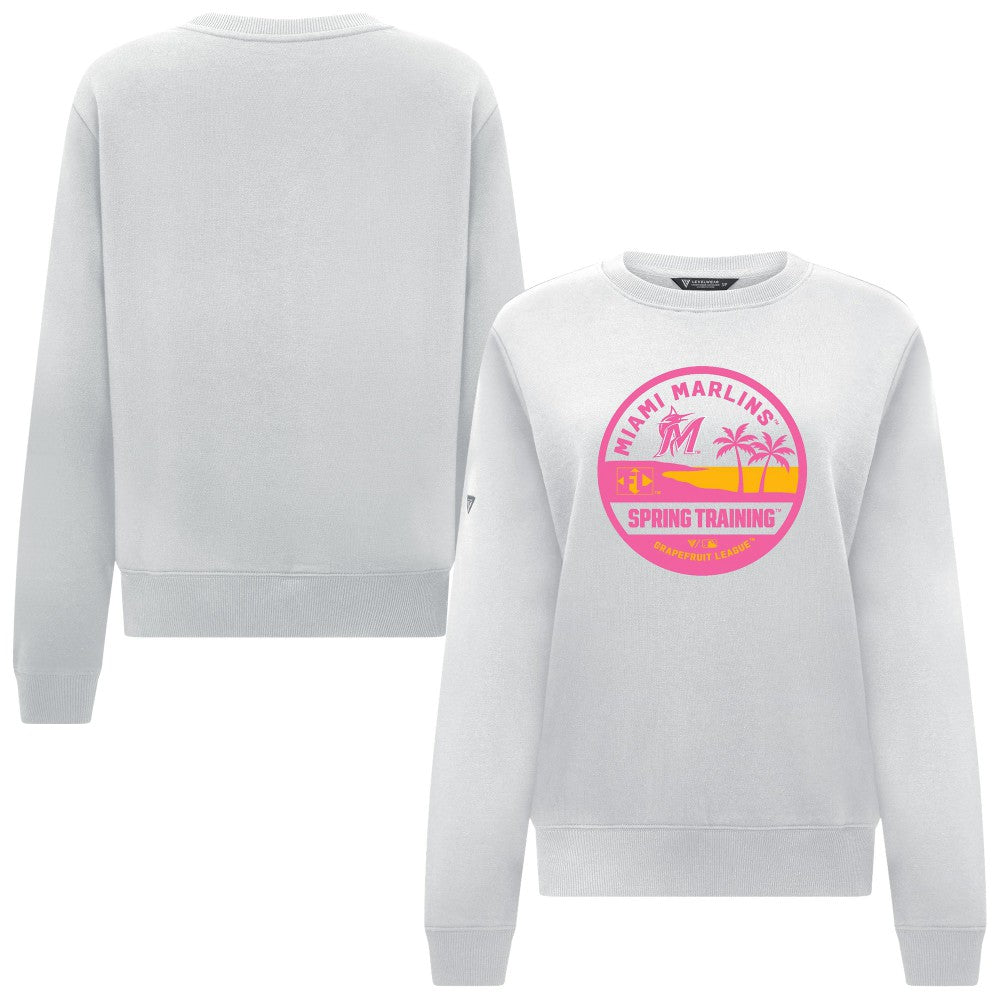 Miami Marlins Levelwear Women's Yvette Spring Training Badge Bold Sweatshirt - MLB Sweatshirts