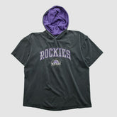 Colorado Rockies Logo 7 90s Hooded T-shirt - MLB T-shirts