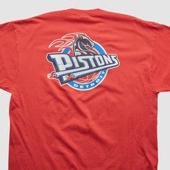 Red Detroit Pistons Reebok 2000s T-shirt sale | NBA