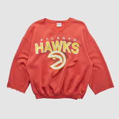 Red Atlanta Hawks Hanes 90s Pullover Sweatshirt | NBA