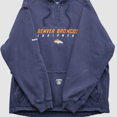 Denver Broncos Reebok 2000s Hooded Pullover Sweatshirt | NFL Discount