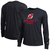 New Jersey Devils Champion Women's Wordmark Lockup Long Sleeve T-Shirt - NHL T-shirts