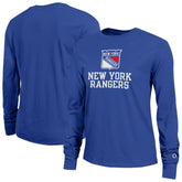 New York Rangers Champion Women's Wordmark Lockup Long Sleeve T-Shirt - NHL T-shirts