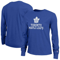 Toronto Maple Leafs Champion Women's Wordmark Lockup Long Sleeve T-Shirt - NHL T-shirts