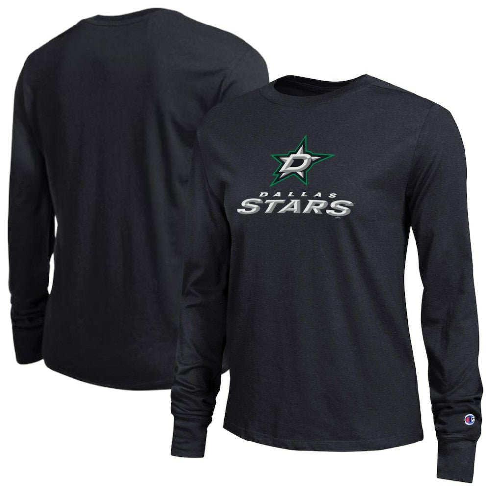 Dallas Stars Champion Women's Wordmark Lockup Long Sleeve T-Shirt - NHL T-shirts