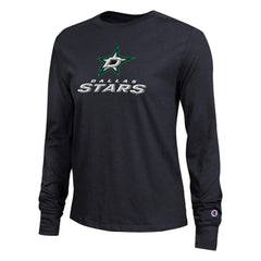 Dallas Stars Champion Women's Wordmark Lockup Long Sleeve T-Shirt - NHL T-shirts