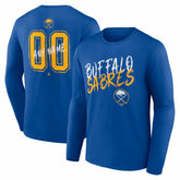 Buffalo Sabres Hustle Personalized Name & Number Long Sleeve T-Shirt - NHL T-shirts