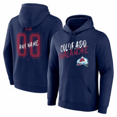 Colorado Avalanche Big & Tall Hustle Personalized Name & Number Hoodie - NHL Hoodies