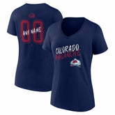 Colorado Avalanche Women's Hustle Personalized Name & Number V-Neck T-Shirt - NHL T-shirts
