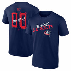 Columbus Blue Jackets Big & Tall Hustle Personalized Name & Number T-Shirt - NHL T-shirts