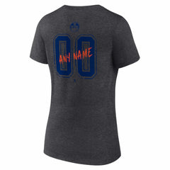 Edmonton Oilers Women's Hustle Personalized Name & Number V-Neck T-Shirt - NHL T-shirts