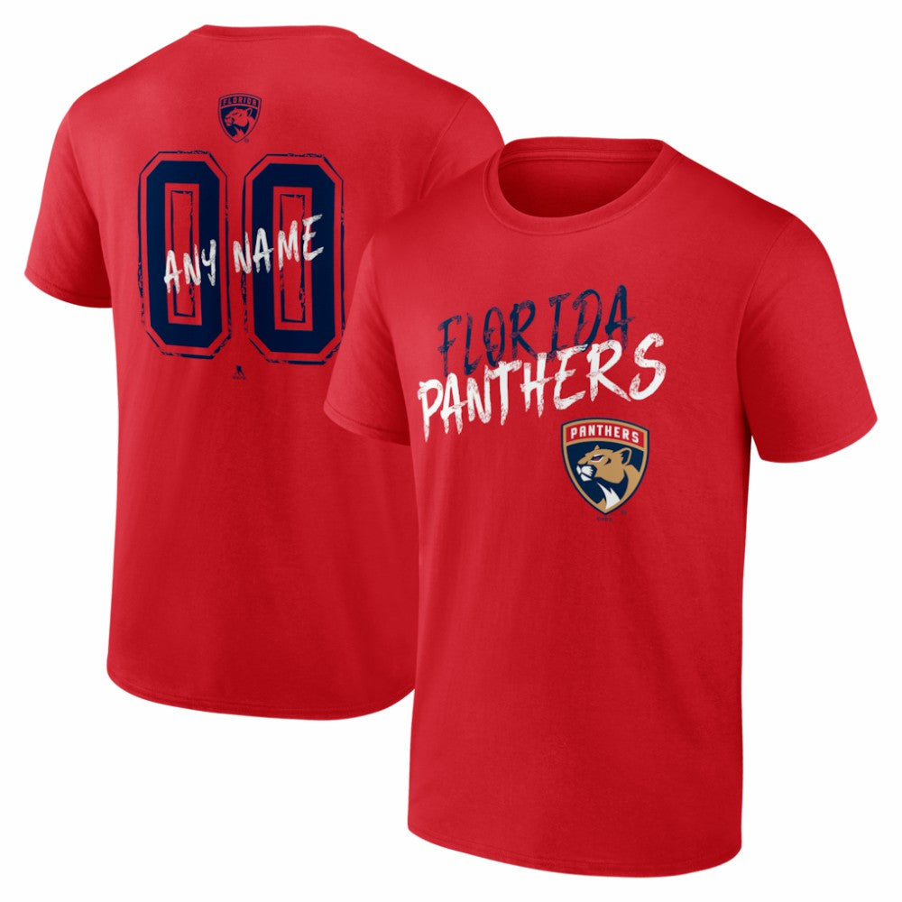 Florida Panthers Big & Tall Hustle Personalized Name & Number T-Shirt - NHL T-shirts