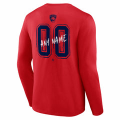 Florida Panthers Hustle Personalized Name & Number Long Sleeve T-Shirt - NHL T-shirts