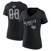 Los Angeles Kings Women's Hustle Personalized Name & Number V-Neck T-Shirt - NHL T-shirts