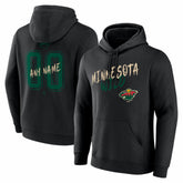 Minnesota Wild Big & Tall Hustle Personalized Name & Number Hoodie - NHL Hoodies