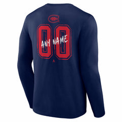 Montreal Canadiens Hustle Personalized Name & Number Long Sleeve T-Shirt - NHL T-shirts