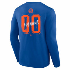 New York Islanders Hustle Personalized Name & Number Long Sleeve T-Shirt - NHL T-shirts
