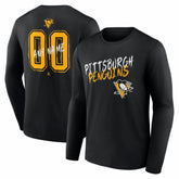 Pittsburgh Penguins Hustle Personalized Name & Number Long Sleeve T-Shirt - NHL T-shirts