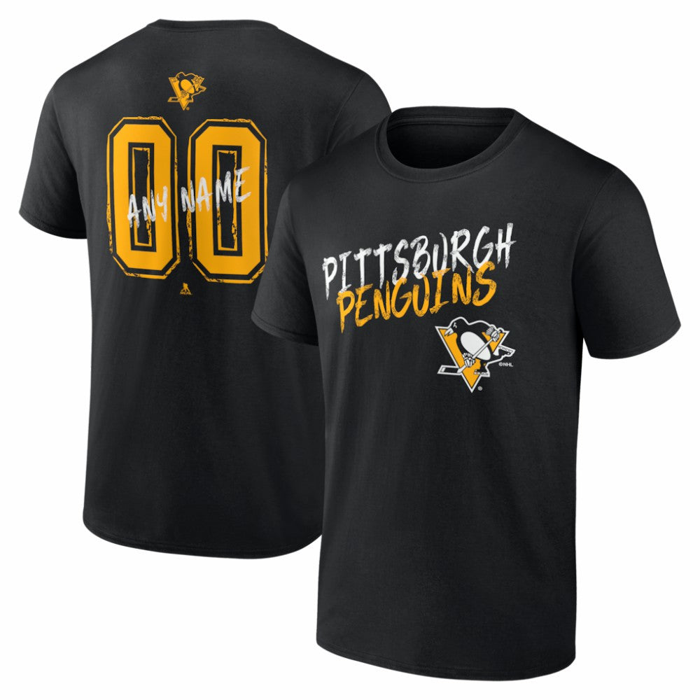 Pittsburgh Penguins Hustle Personalized Name & Number T-Shirt - NHL T-shirts