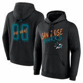 San Jose Sharks Big & Tall Hustle Personalized Name & Number Hoodie - NHL Hoodies