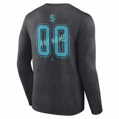 Seattle Kraken Hustle Personalized Name & Number Long Sleeve T-Shirt - NHL T-shirts