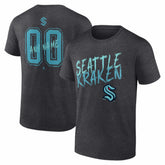 Seattle Kraken Hustle Personalized Name & Number T-Shirt - NHL T-shirts