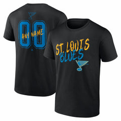St. Louis Blues Big & Tall Hustle Personalized Name & Number T-Shirt - NHL T-shirts