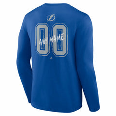 Tampa Bay Lightning Hustle Personalized Name & Number Long Sleeve T-Shirt - NHL T-shirts