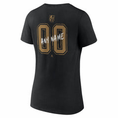 Vegas Golden Knights Women's Hustle Personalized Name & Number V-Neck T-Shirt - NHL T-shirts