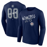 Winnipeg Jets Hustle Personalized Name & Number Long Sleeve T-Shirt - NHL T-shirts