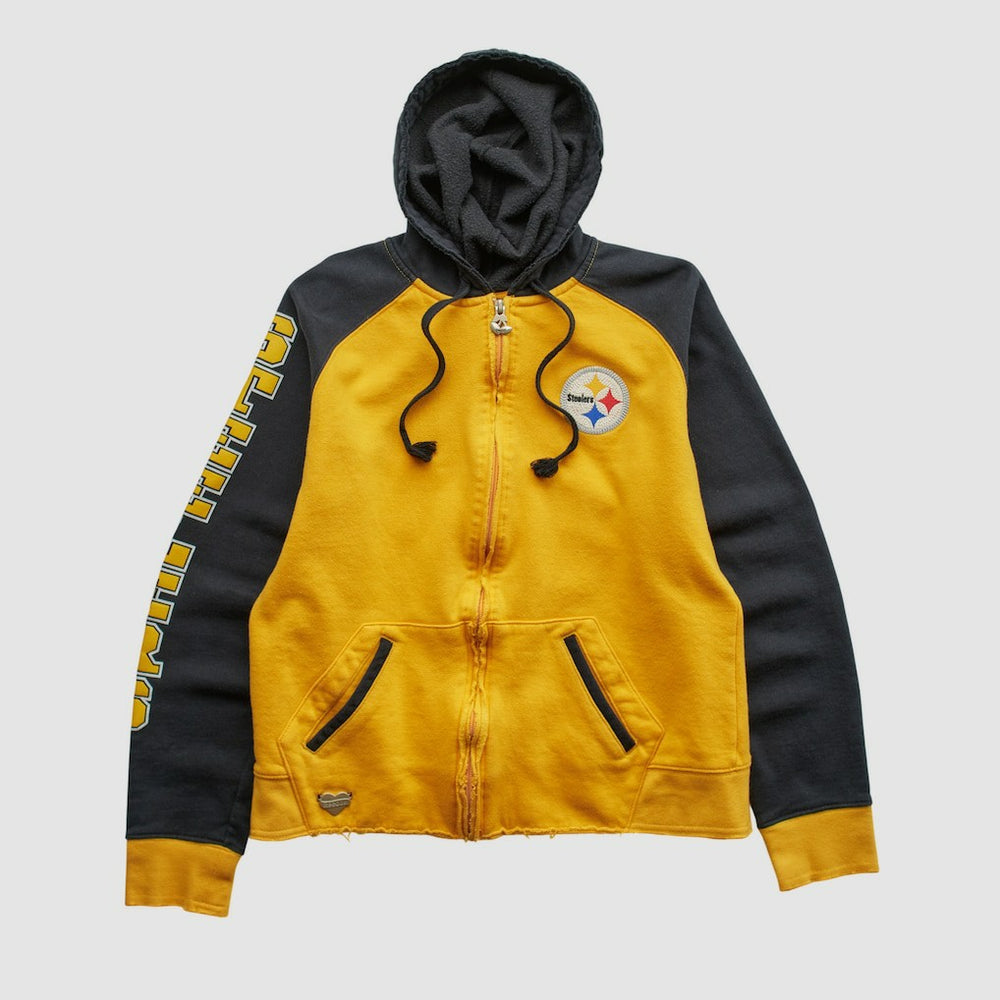 Pittsburgh Steelers Reebok 2000s Hooded Full Zip Sweatshirt | NFL New