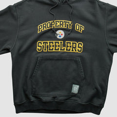 Pittsburgh Steelers Reebok 2000s Hooded Pullover Sweatshirt | NFL Discount