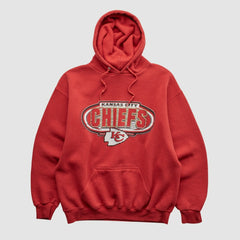 Kansas City Chiefs Logo Athletic 90s Hooded Pullover Sweatshirt | NFL New