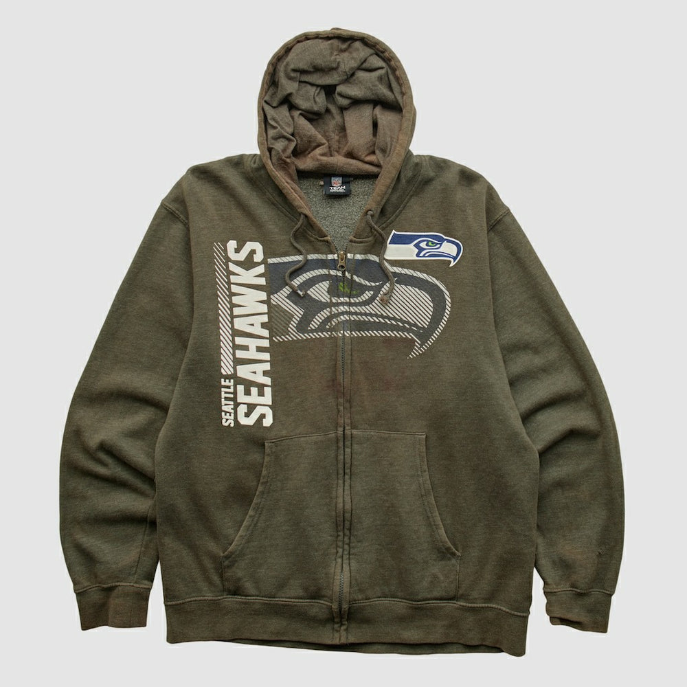 Seattle Seahawks NFL 2010s Hooded Full Zip Sweatshirt | NFL Sale