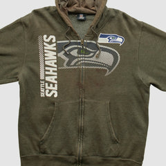Seattle Seahawks NFL 2010s Hooded Full Zip Sweatshirt | NFL Sale