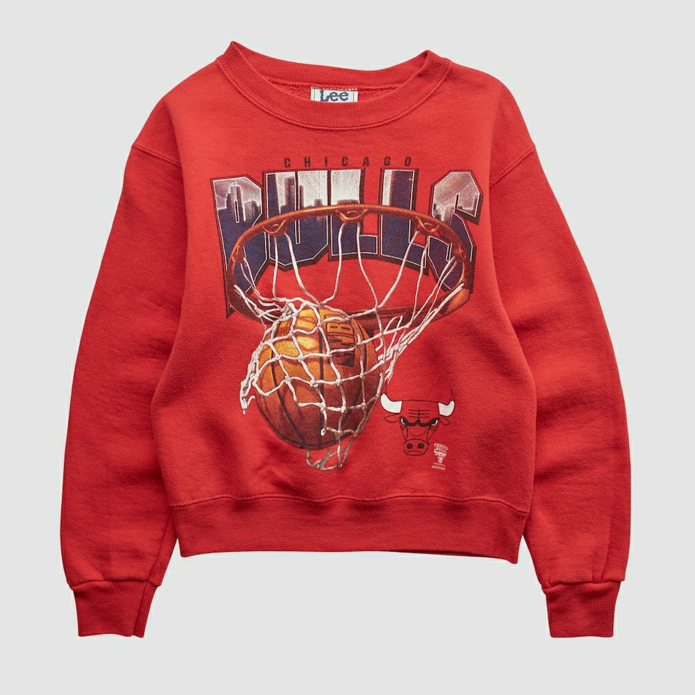 Red Chicago Bulls Lee Apparel 90s Pullover Sweatshirt | NBA