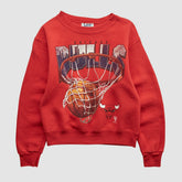 Red Chicago Bulls Lee Apparel 90s Pullover Sweatshirt | NBA