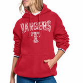 Texas Rangers Starter Women's Lace Team Lockup Fleece Hoodie - MLB Hoodies