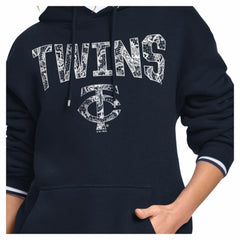 Minnesota Twins Starter Women's Lace Team Lockup Fleece Hoodie - MLB Hoodies