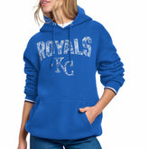 Kansas City Royals Starter Women's Lace Team Lockup Fleece Hoodie - MLB Hoodies