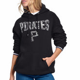 Pittsburgh Pirates Starter Women's Lace Team Lockup Fleece Hoodie - MLB Hoodies