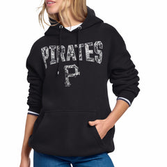Pittsburgh Pirates Starter Women's Lace Team Lockup Fleece Hoodie - MLB Hoodies