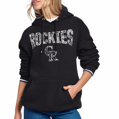 Colorado Rockies Starter Women's Lace Team Lockup Fleece Hoodie - MLB Hoodies