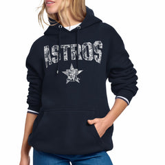 Houston Astros Starter Women's Lace Team Lockup Fleece Hoodie - MLB Hoodies