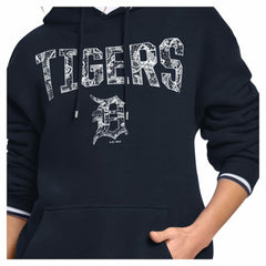Detroit Tigers Starter Women's Lace Team Lockup Fleece Hoodie - MLB Hoodies