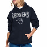 Milwaukee Brewers Starter Women's Lace Team Lockup Fleece Hoodie - MLB Hoodies