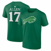 Buffalo Bills Josh Allen St. Patrick's Day Icon Name & Number T-Shirt | NFL Near me