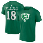 Chicago Bears Caleb Williams St. Patrick's Day Icon Name & Number T-Shirt | NFL Hot