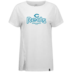 Cincinnati Reds Levelwear Women's Blue Haven Influx Cornerstone T-Shirt - MLB T-shirts