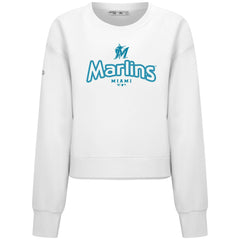 Miami Marlins Levelwear Women's Judd Cornerstone Cropped Sweatshirt - MLB Sweatshirts